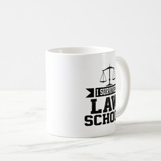 Ich überlebte Abschluss der Juristischen Fakultät Kaffeetasse (VorderseiteRechts)