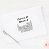 Ich überlebte AP Chemie! Ovaler Aufkleber (Umschlag)