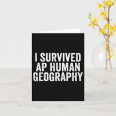Ich überlebte Ap Human Geography Funny Ap Prüfung Karte (Gelbe Blume)