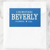 Ich überlebte Beverly Funny Tourist Statement Rechteckiger Aufkleber (Tasche)