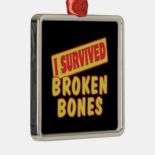 ICH ÜBERLEBTE BROKEN BONES SILBERNES ORNAMENT (Rechts)