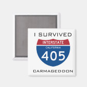 Ich überlebte Carmageddon Magnet (Vorderseite/Rückseite)