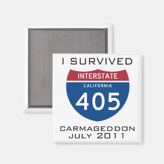 Ich überlebte Carmageddon Magnet (Vorderseite/Rückseite)