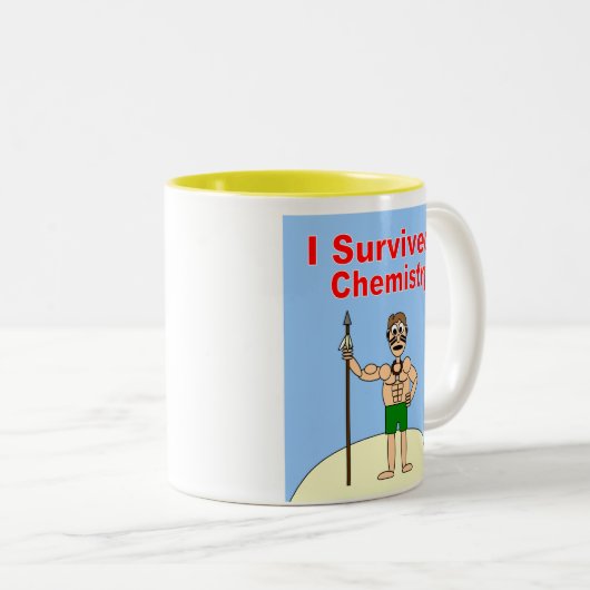 Ich überlebte Chemie Zweifarbige Tasse (VorderseiteRechts)