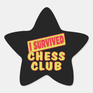 ICH ÜBERLEBTE CHESS CLUB Stern-Aufkleber