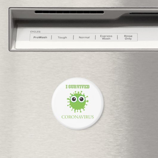 Ich überlebte Coronavirus Magnet (In Situ (Geschirrspüler))