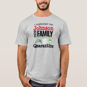 Ich überlebte Coronavirus Quarantine Funny Family T-Shirt
