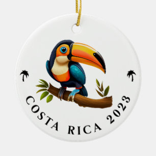 Ich überlebte Costa Rica 2023 - Toucan Bird Orname Keramik Ornament