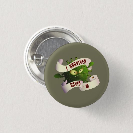Ich überlebte COVID-19 Button (Vorne & Hinten)