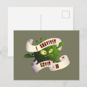 Ich überlebte COVID-19 Postkarte (Vorne/Hinten)