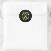 Ich überlebte das Bewusstsein für das Lymphom Runder Aufkleber (Tasche)
