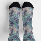 Ich überlebte das blaue abstrakte Virus Socken (Oben)