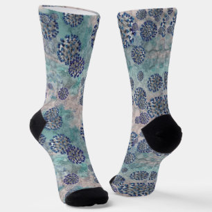 Ich überlebte das blaue abstrakte Virus Socken