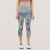 Ich überlebte das Blaue Virus Capri Leggings (Vorderseite)