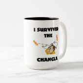 Ich überlebte das Chancla Zweifarbige Tasse (VorderseiteRechts)