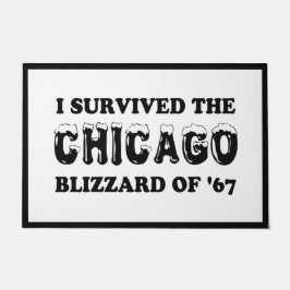 Ich überlebte das Chicago Blizzard von 1967 Fußmatte