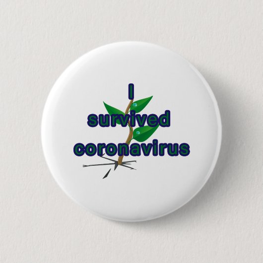 Ich überlebte das Coronavirus Button (Vorderseite)