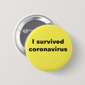 Ich überlebte das Coronavirus Button (Vorne & Hinten)