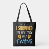 Ich überlebte das erste Jahr mit Twins Tasche (Rückseite)