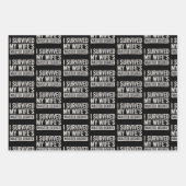 Ich überlebte das Geschenk zum Master-Abschluss me Geschenkpapier Set (Vorderseite)