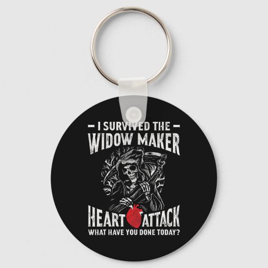 Ich überlebte das Herzinfarkt der Witwe-Maker Schlüsselanhänger (Vorderseite)