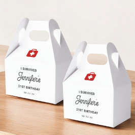 Ich überlebte das Katzenjammer-Kit zum 21. Geburts Geschenkschachtel