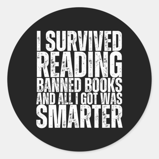 Ich überlebte das Lesen verbotener Bücher und alle Runder Aufkleber (Vorderseite)