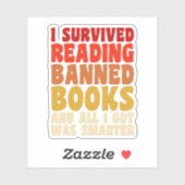 Ich überlebte das Lesen verbotener Bücher witziges Aufkleber (Blatt)