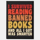 Ich überlebte das Lesen verbotener Bücher witziges Magnet (Vorderseite)