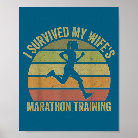Ich überlebte das Marathontraining-Halbmarathon me Poster (Vorne)
