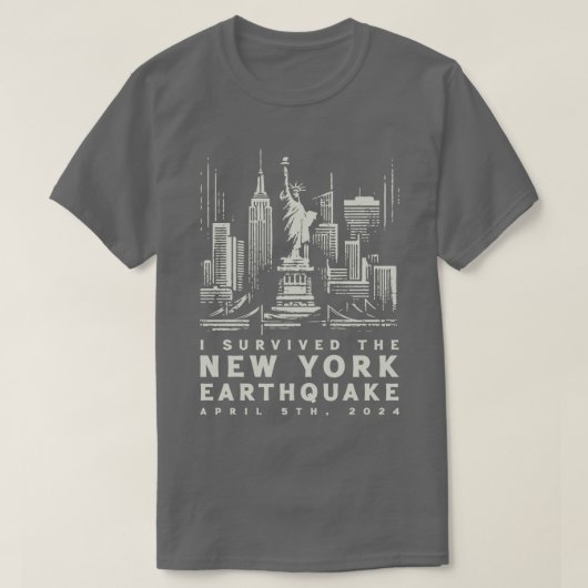 Ich überlebte das New Yorker Erdbeben T-Shirt (Design vorne)