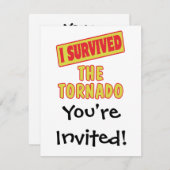 ICH ÜBERLEBTE DAS TORNADO EINLADUNG (Vorne/Hinten)