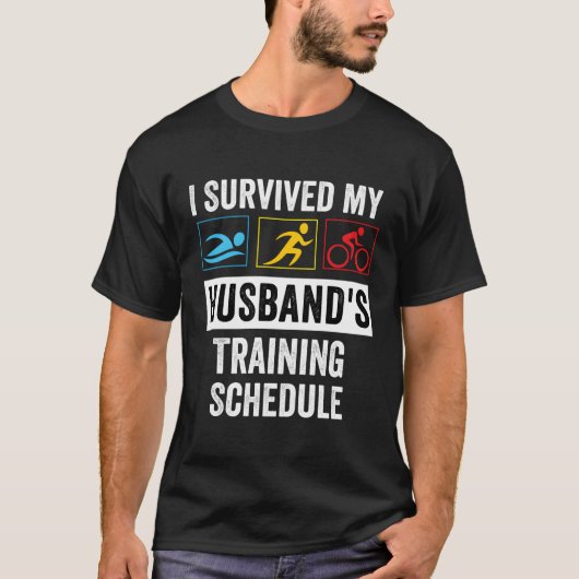 Ich überlebte das Trainingsprogramm meines Ehemann T-Shirt (Vorderseite)