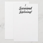 Ich überlebte das Ziplining! Briefpapier (Vorne/Hinten)