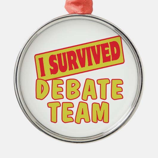 ICH ÜBERLEBTE DEBATTEAM SILBERNES ORNAMENT (Vorne)
