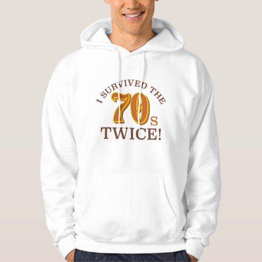 Ich überlebte den 70er zweimal hoodie (Vorderseite)