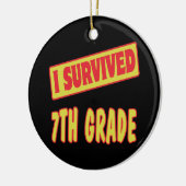 ICH ÜBERLEBTE DEN 7. GRAD KERAMIK ORNAMENT (Links)
