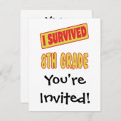 ICH ÜBERLEBTE DEN 8. GRAD EINLADUNG (Vorne/Hinten)