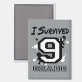 Ich überlebte den 9. magnet (Vorderseite/Rückseite)