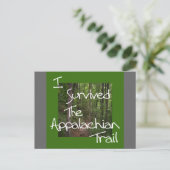 Ich überlebte den Appalachen-Weg weiß Postkarte (Stehend Vorderseite)