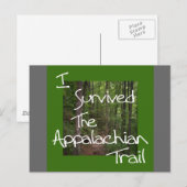 Ich überlebte den Appalachen-Weg weiß Postkarte (Vorne/Hinten)