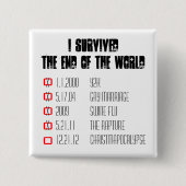 Ich überlebte den Begeisterungs-Knopf Button (Vorderseite)