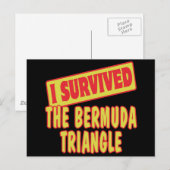 ICH ÜBERLEBTE DEN BERMUDA-TRIANGLE POSTKARTE (Vorne/Hinten)