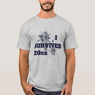 Ich überlebte den blauen Covid-Virus-T - Shirt