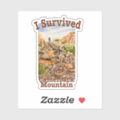 Ich überlebte den Camelback Mountain, Arizona Aufkleber (Blatt)