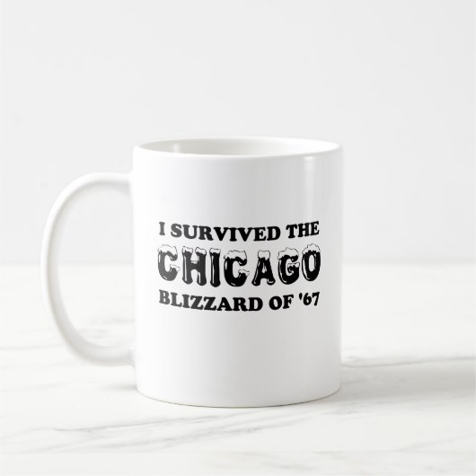 Ich überlebte den Chicago Blizzard von 1967. Kaffeetasse (Links)
