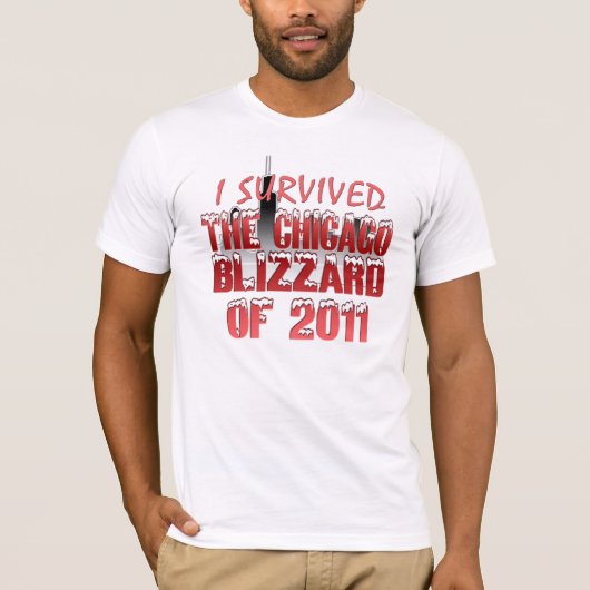 Ich überlebte den Chicago-Blizzard von 2011 T-Shirt (Vorderseite)