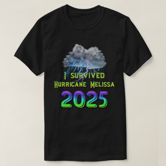 Ich überlebte den Hurrikan Melissa 2025 T-Shirt (Design vorne)