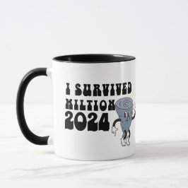 Ich überlebte den Hurrikan Milton Retro Style 2024 Tasse