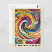 Ich überlebte den Milton-Hurrikan Okt. 9 2024 Flor Postkarte (Vorne/Hinten)